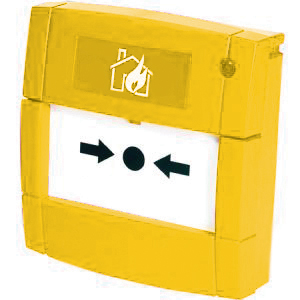 PULSANTE GIALLO CON ISOLATORE IP24